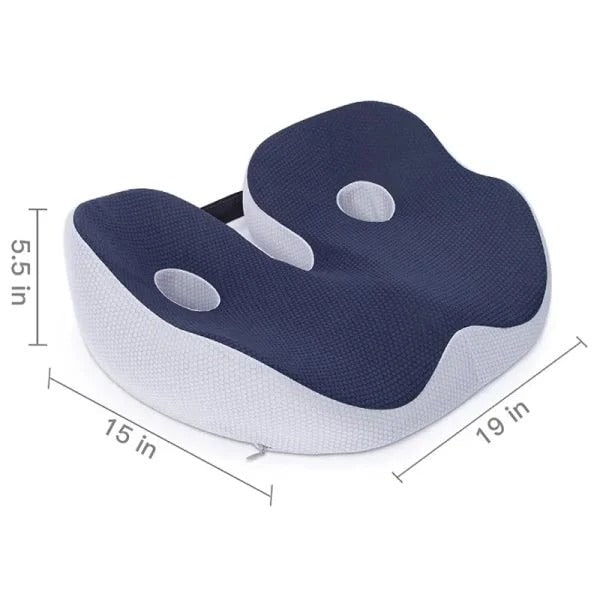 Desk Chair Seat Cushion with Memory Foam Orthopedic Support and Adjustable Strap - Image 11