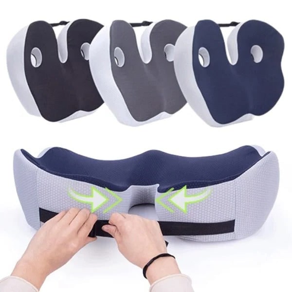 Desk Chair Seat Cushion with Memory Foam Orthopedic Support and Adjustable Strap - Image 13