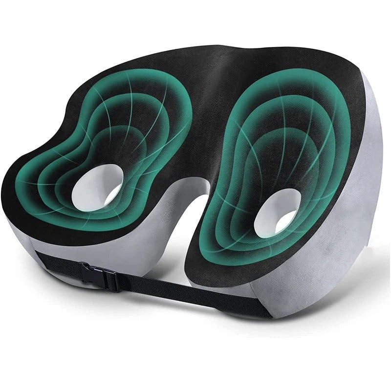 Desk Chair Seat Cushion with Memory Foam Orthopedic Support and Adjustable Strap - Image 14