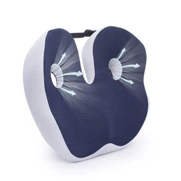 Desk Chair Seat Cushion with Memory Foam Orthopedic Support and Adjustable Strap - Image 6