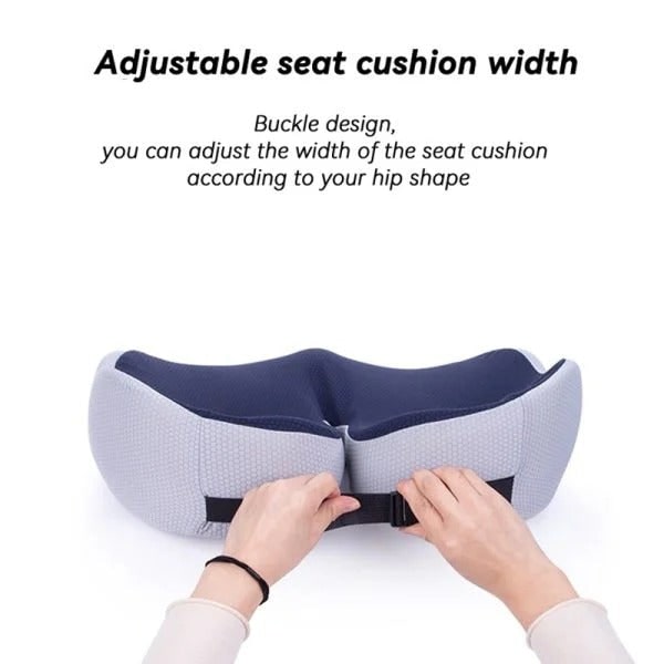Desk Chair Seat Cushion with Memory Foam Orthopedic Support and Adjustable Strap - Image 8