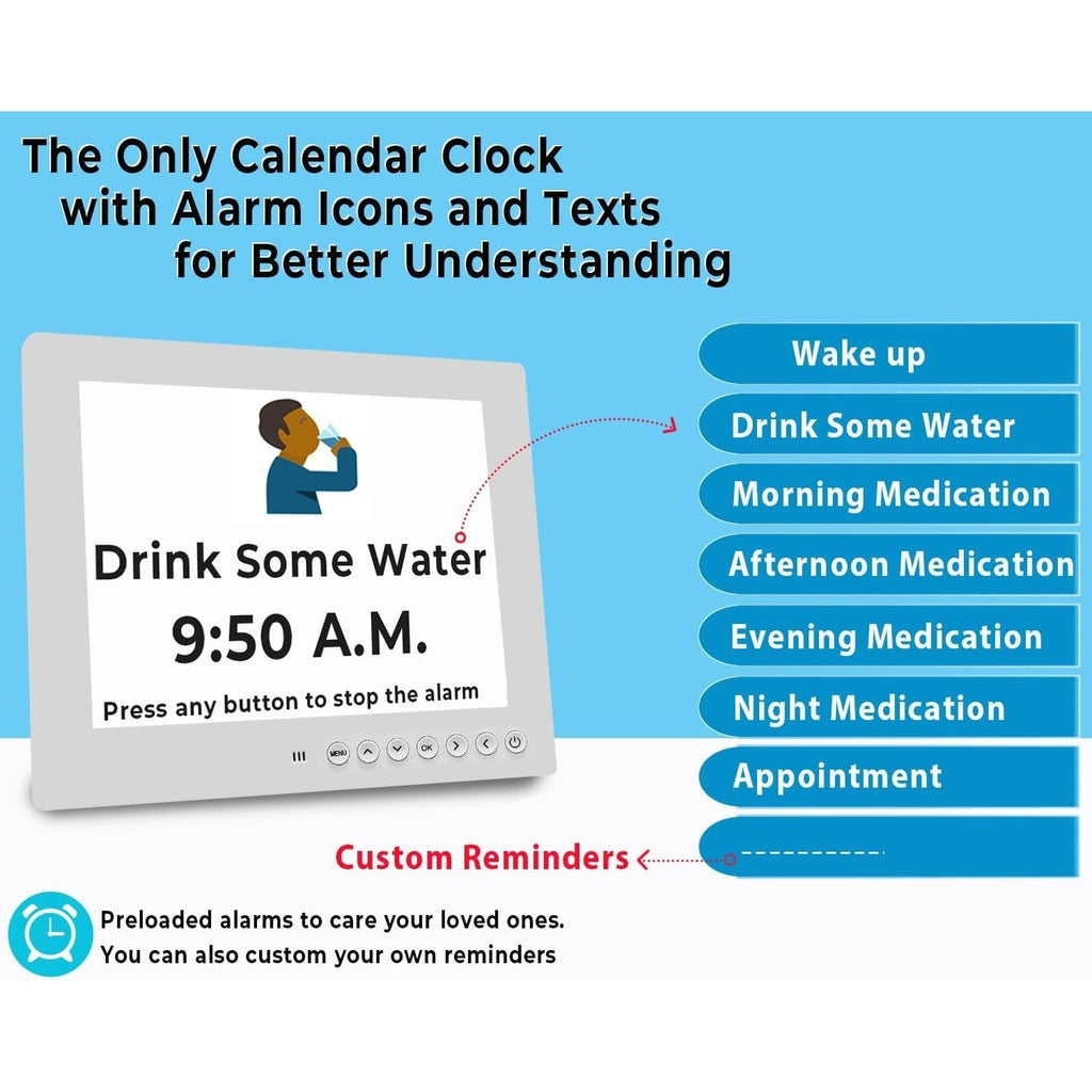 Digital Calendar Clock with Large Display Wireless Remote Control and Alarm Reminders - Image 10