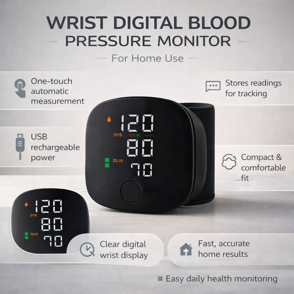 Digital Wrist Blood Pressure Monitor with Automatic Measurement and Memory Function - Image 3