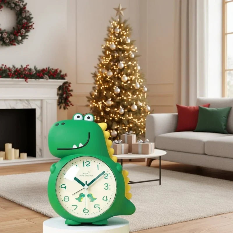 Dinosaur Analog Alarm Clock with Gentle Wake-Up Light and Quiet Operation - Image 4