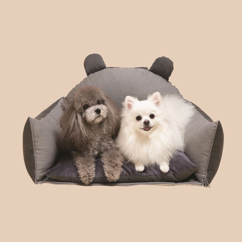 Dog Car Seat with Safety Leash Padded Cushion and Removable Cover for Pet Travel - Image 14