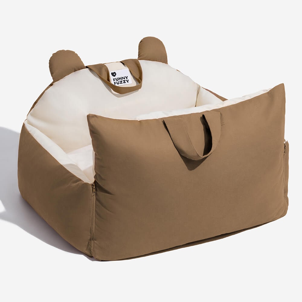 Dog Car Seat with Safety Leash Padded Cushion and Removable Cover for Pet Travel - Image 16