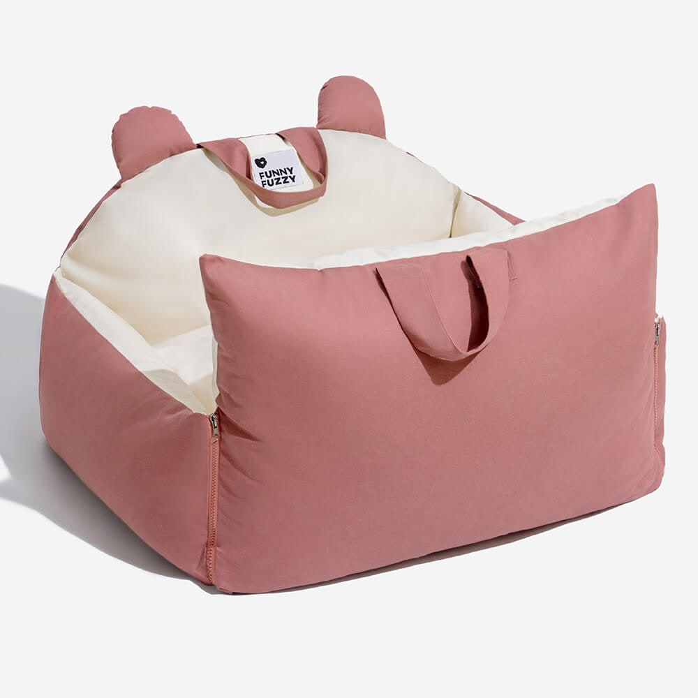 Dog Car Seat with Safety Leash Padded Cushion and Removable Cover for Pet Travel - Image 17