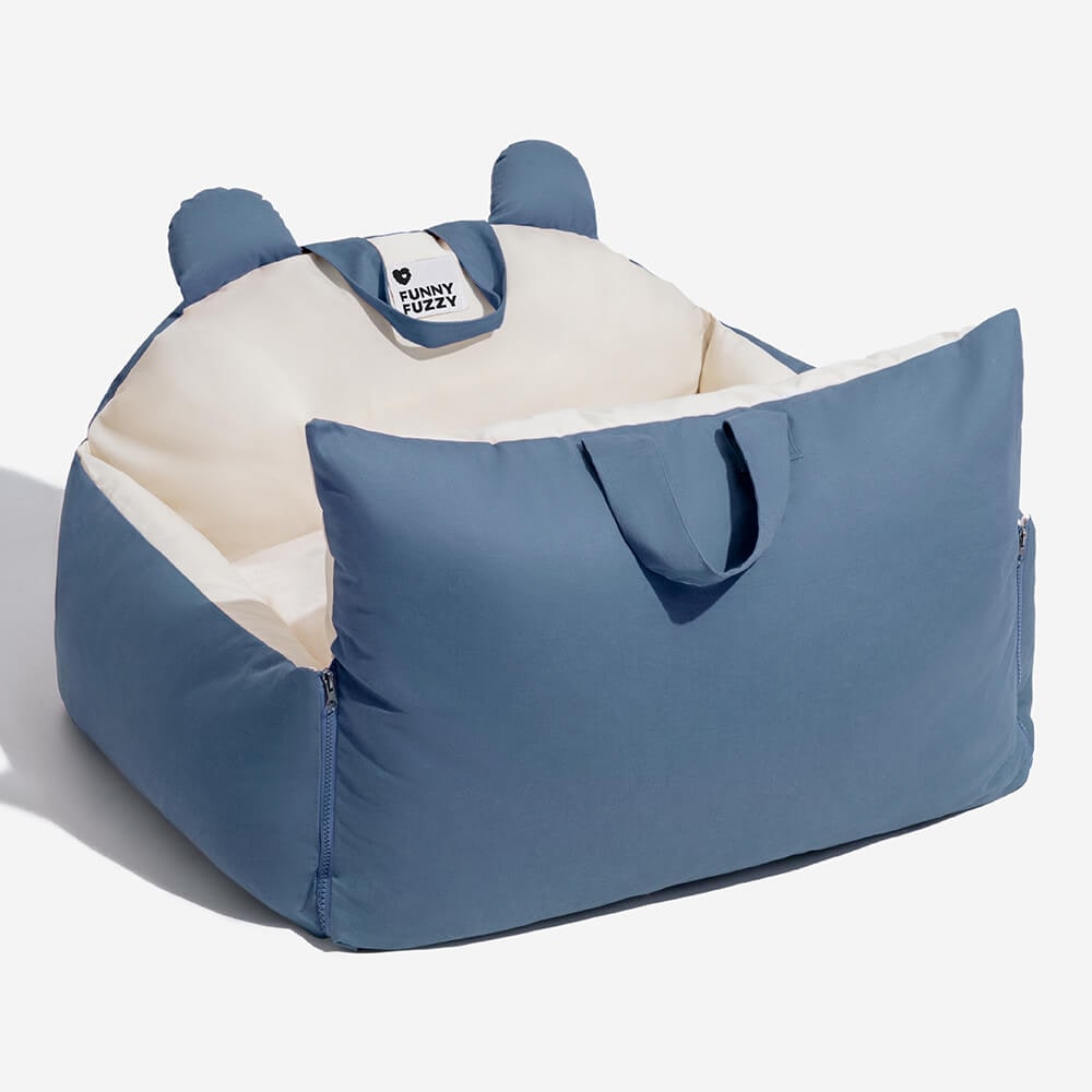 Dog Car Seat with Safety Leash Padded Cushion and Removable Cover for Pet Travel - Image 18