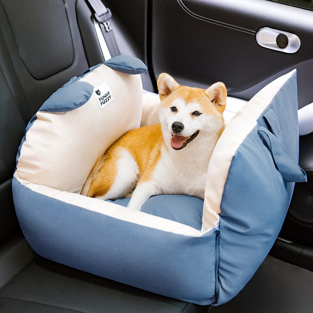 Dog Car Seat with Safety Leash Padded Cushion and Removable Cover for Pet Travel - Image 19