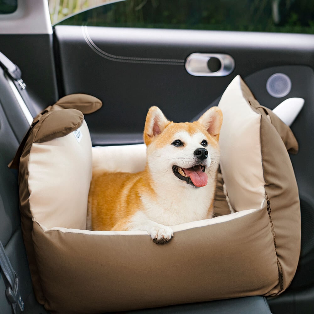 Dog Car Seat with Safety Leash Padded Cushion and Removable Cover for Pet Travel - Image 20