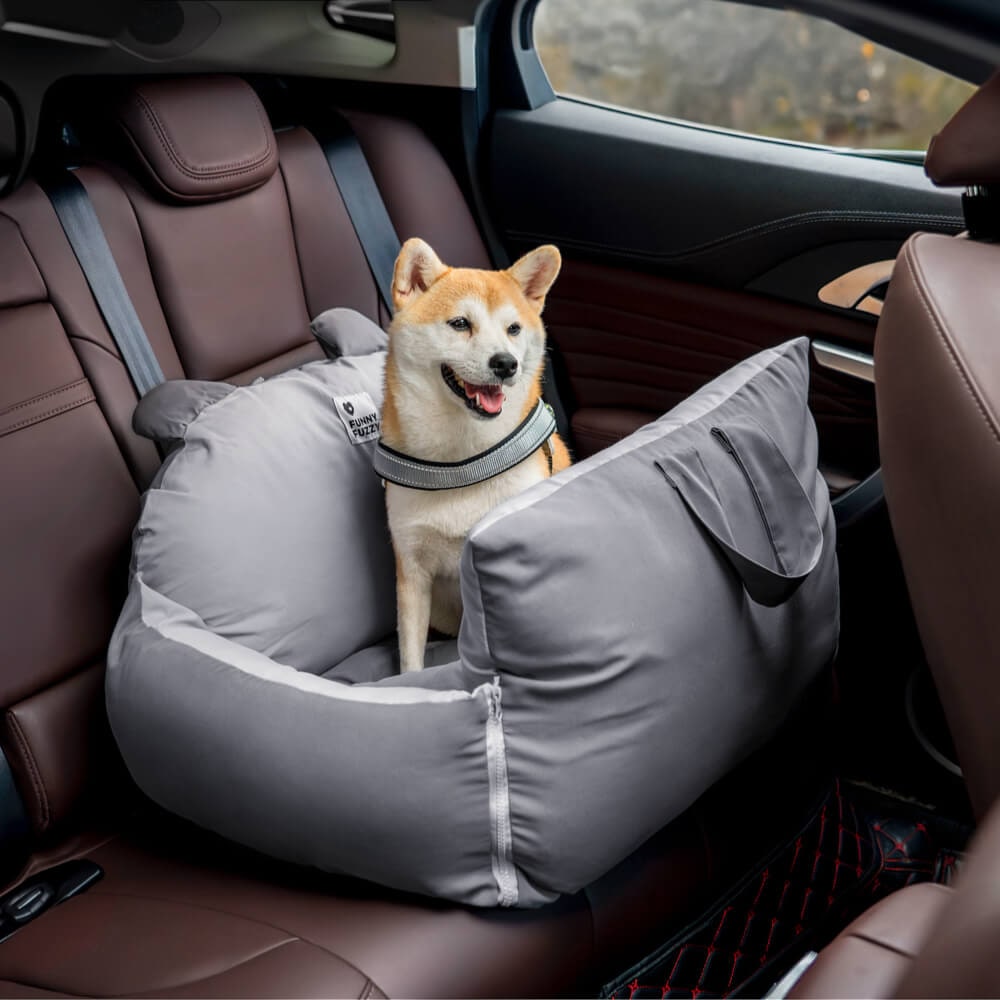 Dog Car Seat with Safety Leash Padded Cushion and Removable Cover for Pet Travel - Image 21