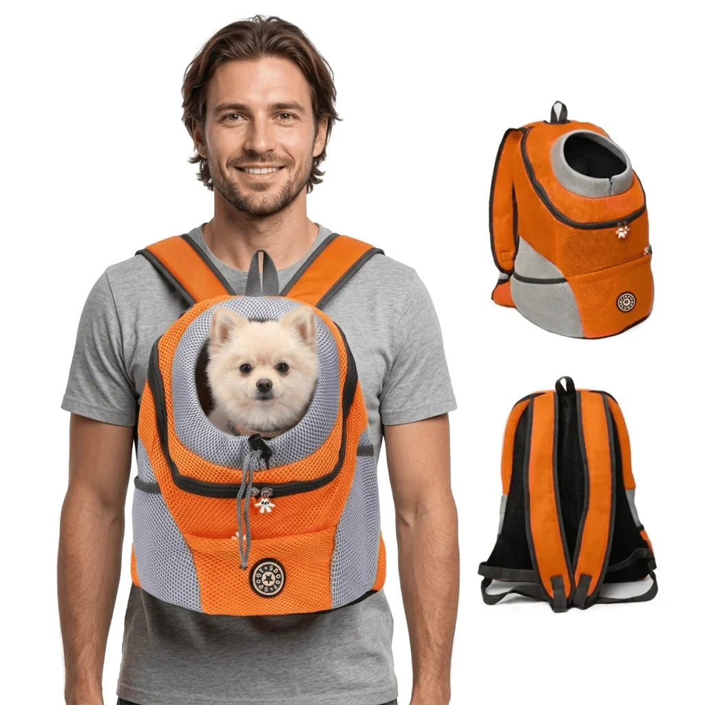 Dog Carrier Backpack with Padded Straps Breathable Mesh and Front-Facing Design for Pets - Image 2
