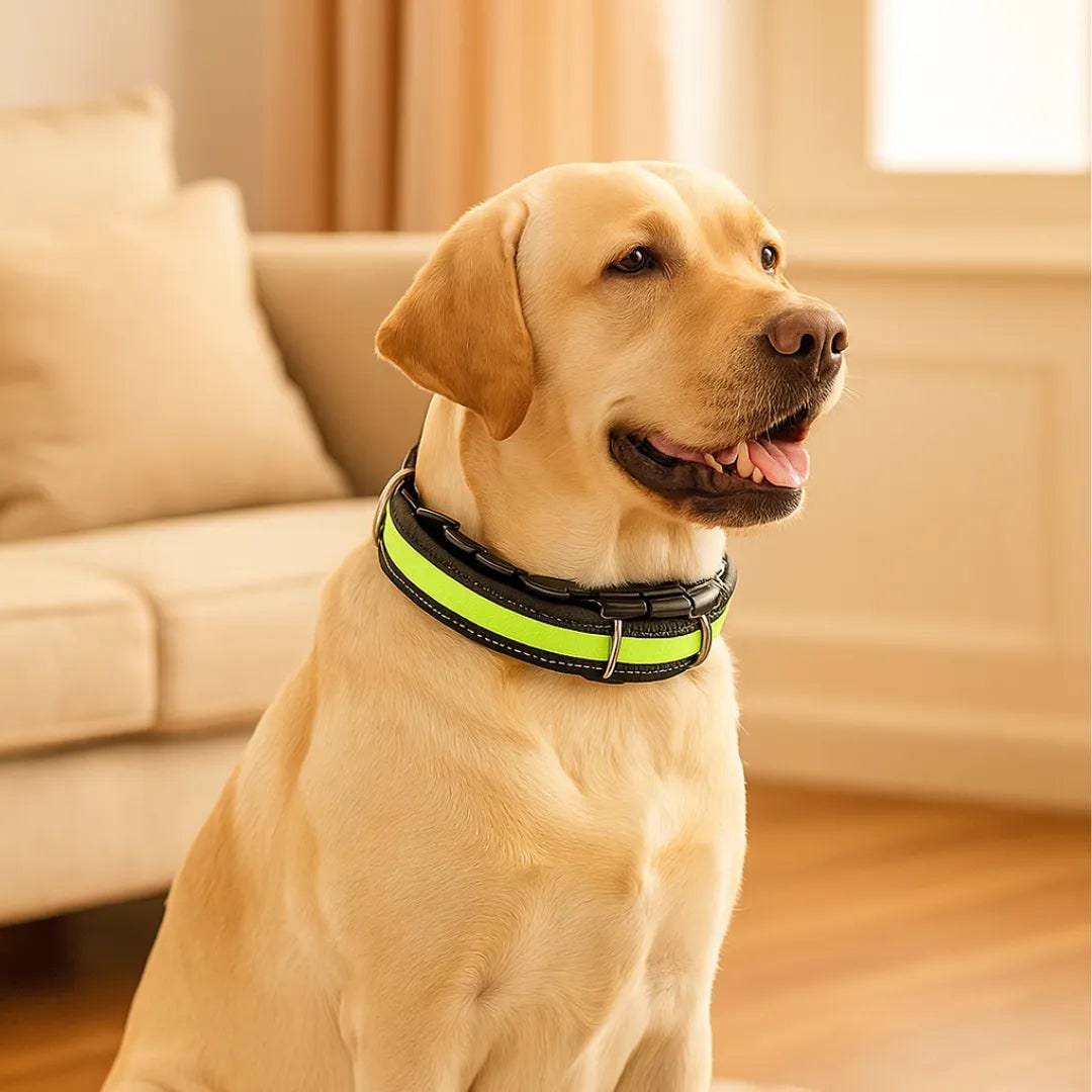 Dog Prong Training Collar with Reflective Cover and Rubber Tips for Controlled Walks - Image 2