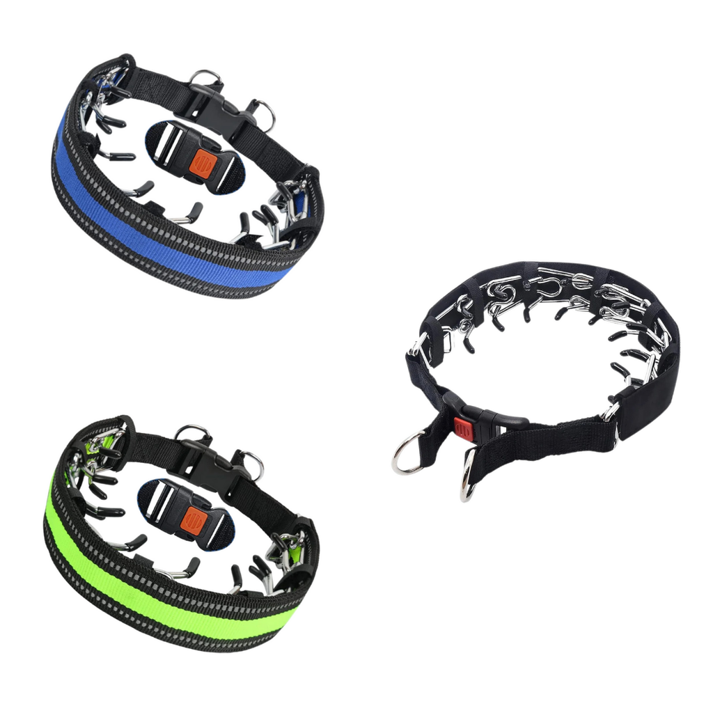 Dog Prong Training Collar with Reflective Cover and Rubber Tips for Controlled Walks - Image 8