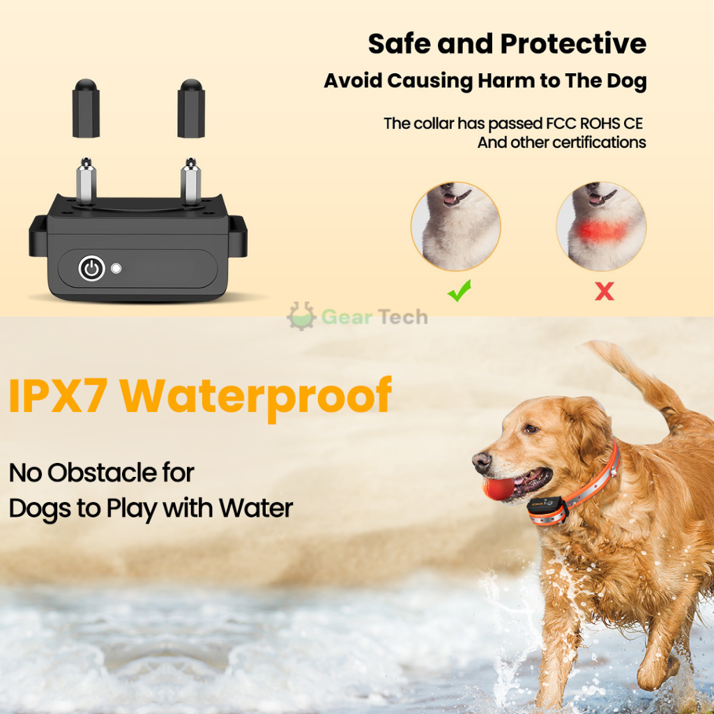 Dog Training Collar with Remote Control Waterproof Receiver and Lcd Display - Image 3