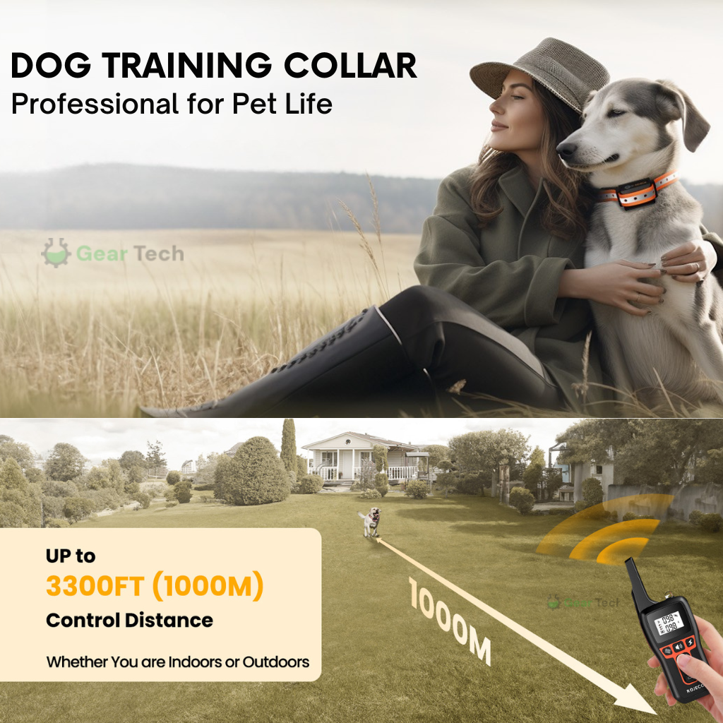 Dog Training Collar with Remote Control Waterproof Receiver and Lcd Display - Image 4