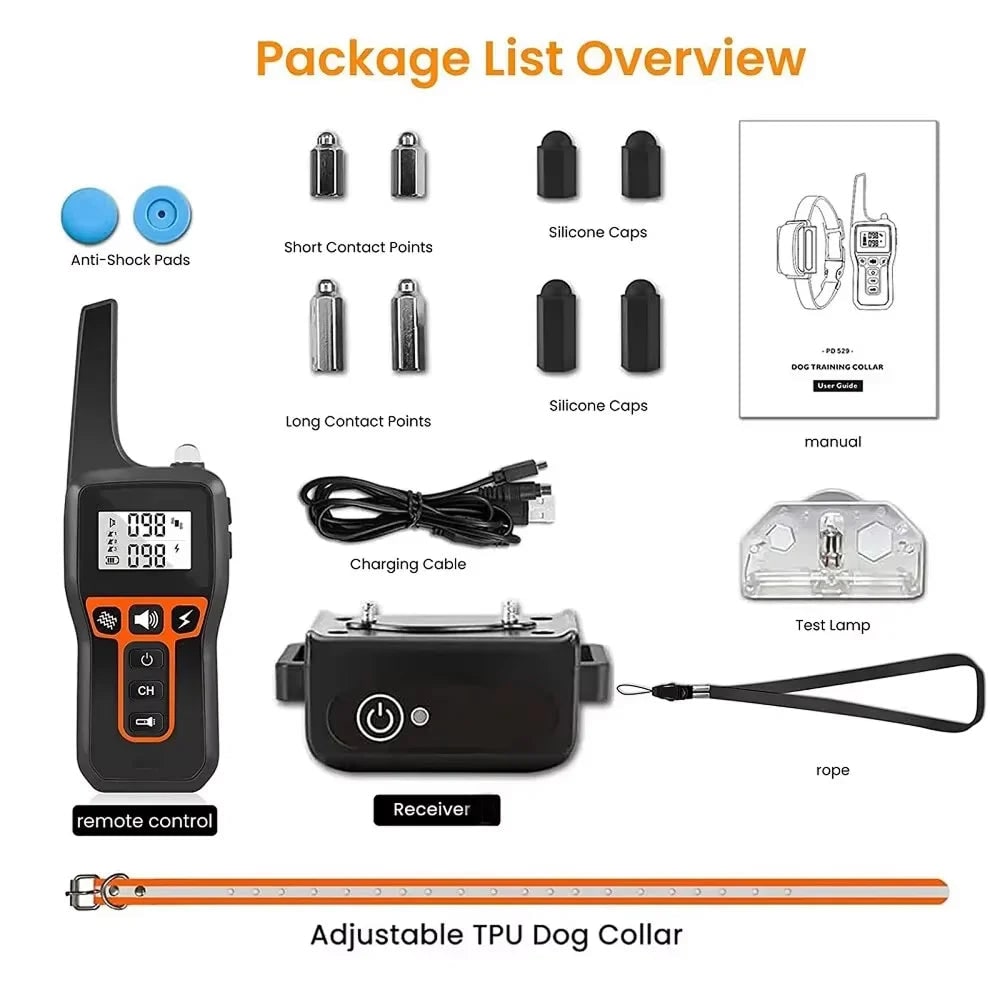 Dog Training Collar with Remote Control Waterproof Receiver and Lcd Display - Image 9