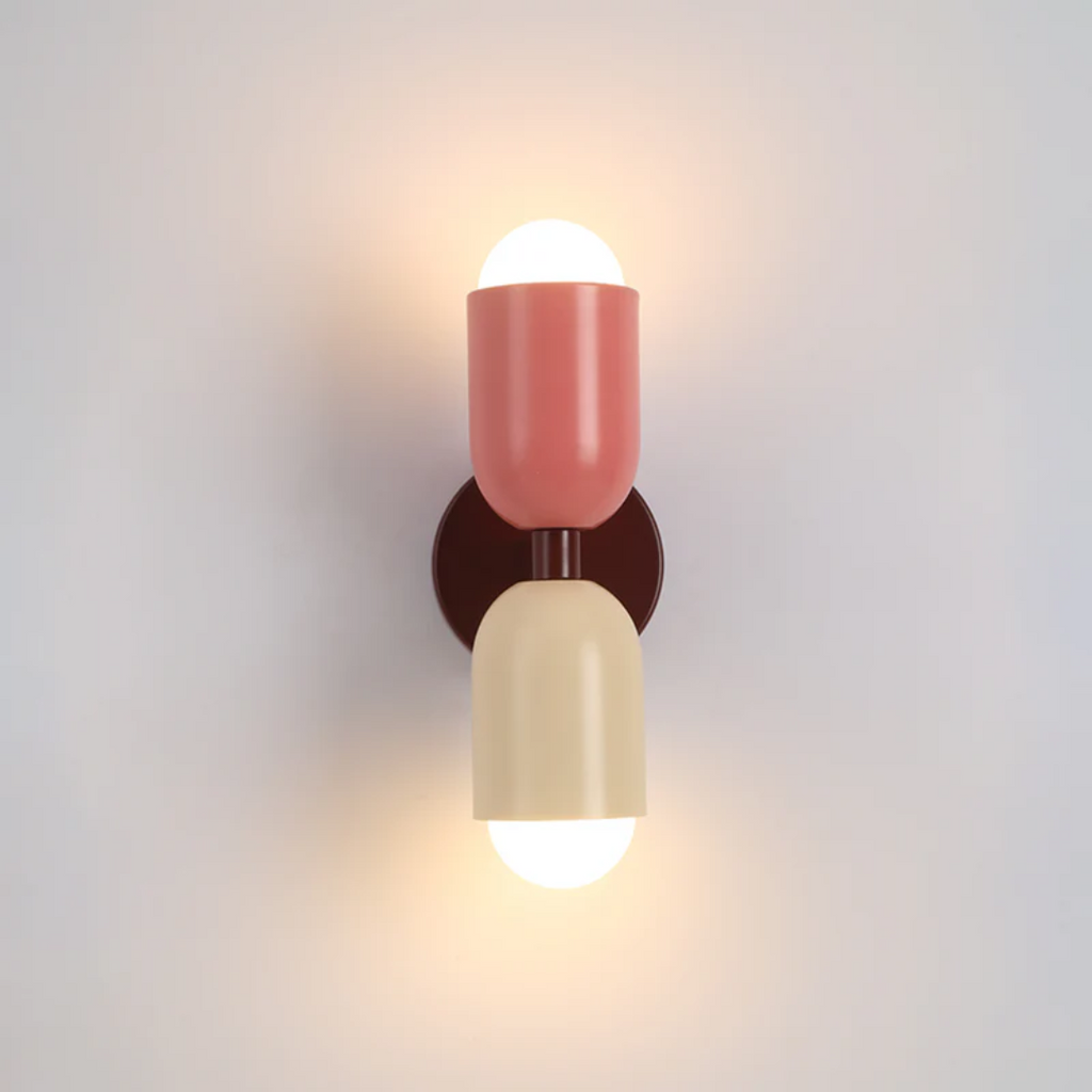 Double-Sided Wall Sconce with Capsule Shades and Warm LED Uplight Downlight - Image 4