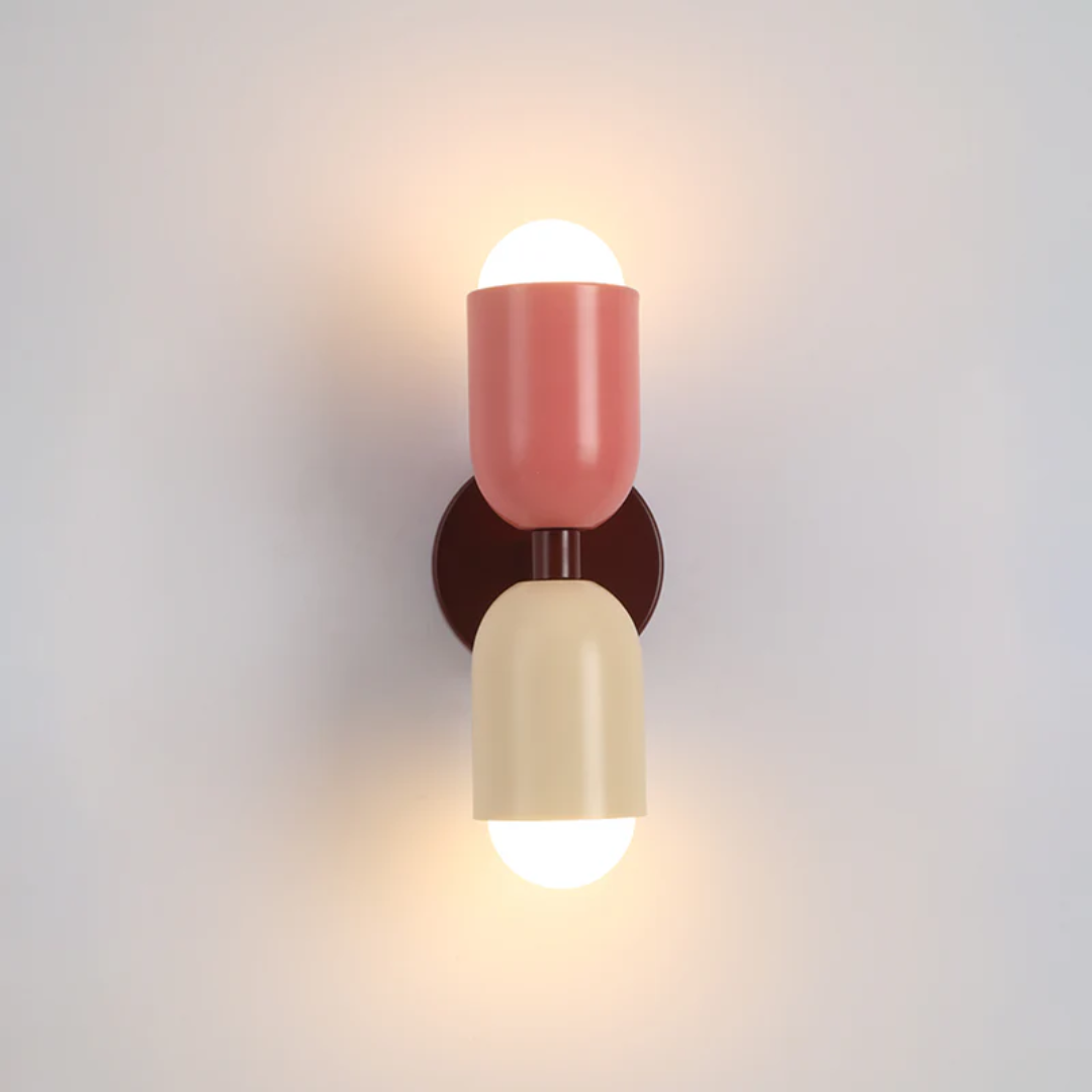 Double-Sided Wall Sconce with Capsule Shades and Warm LED Uplight Downlight - Image 4