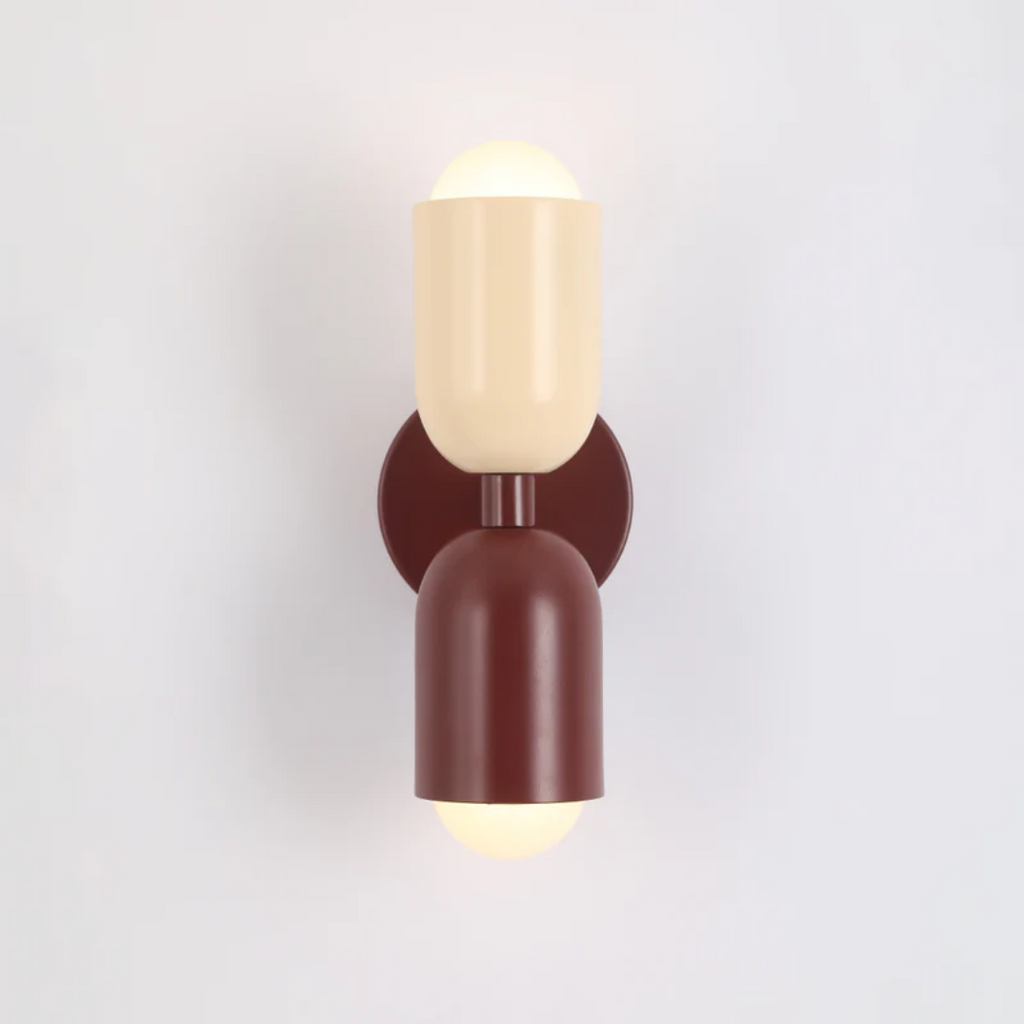 Double-Sided Wall Sconce with Capsule Shades and Warm LED Uplight Downlight - Image 5