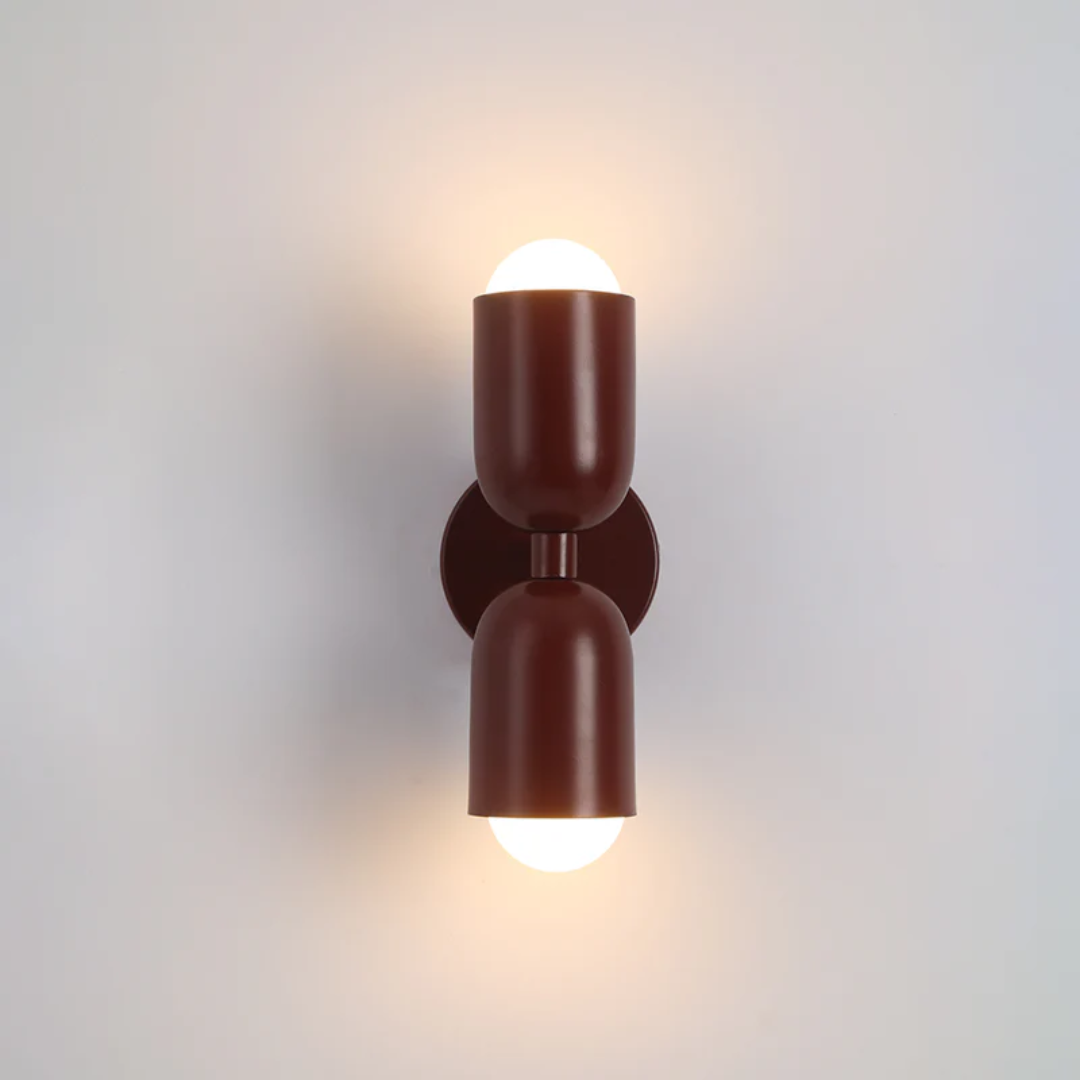 Double-Sided Wall Sconce with Capsule Shades and Warm LED Uplight Downlight - Image 7