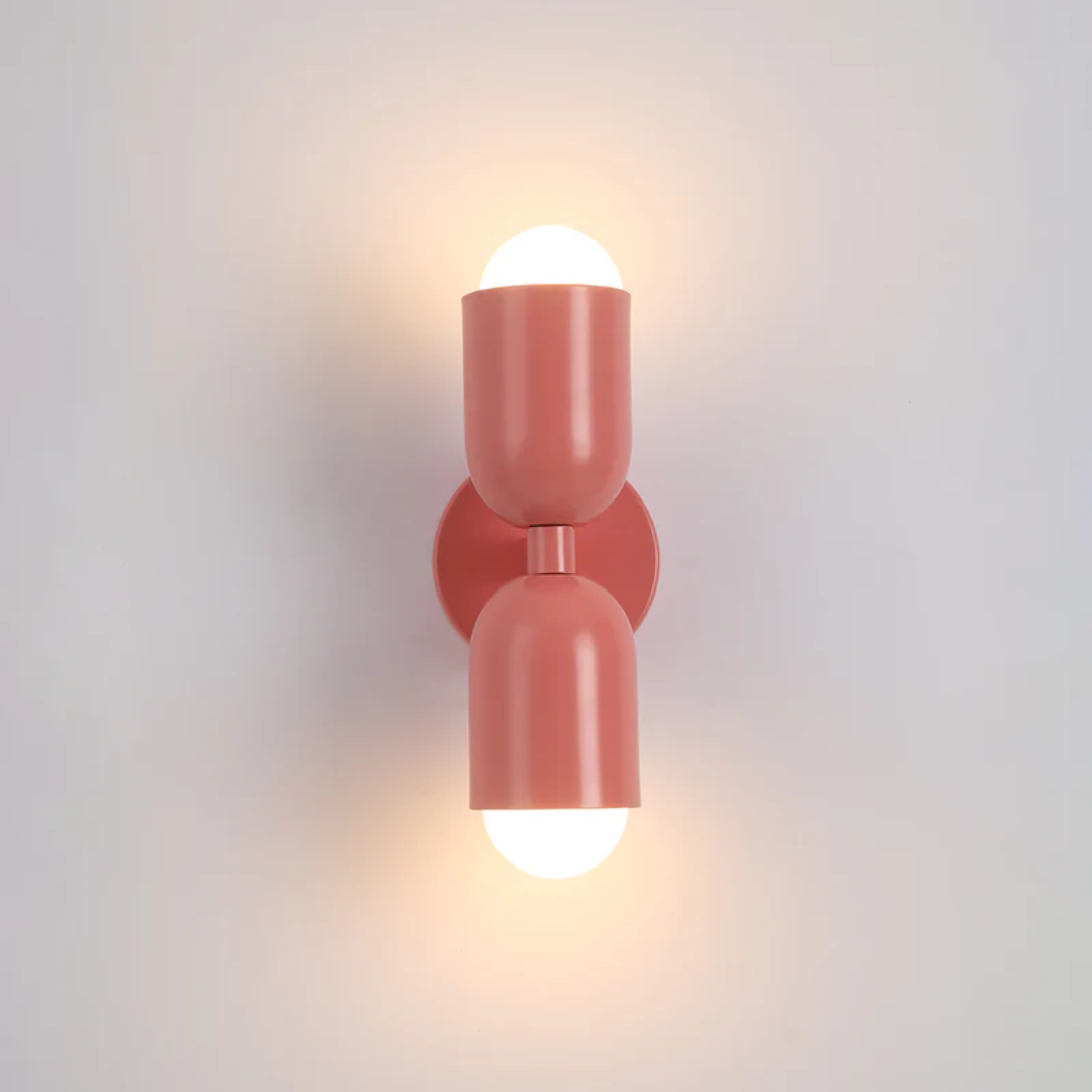 Double-Sided Wall Sconce with Capsule Shades and Warm LED Uplight Downlight - Image 8