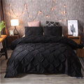 Duvet Cover Set with Pintuck Pinch Pleat Design and Matching Pillow Shams - Image 10