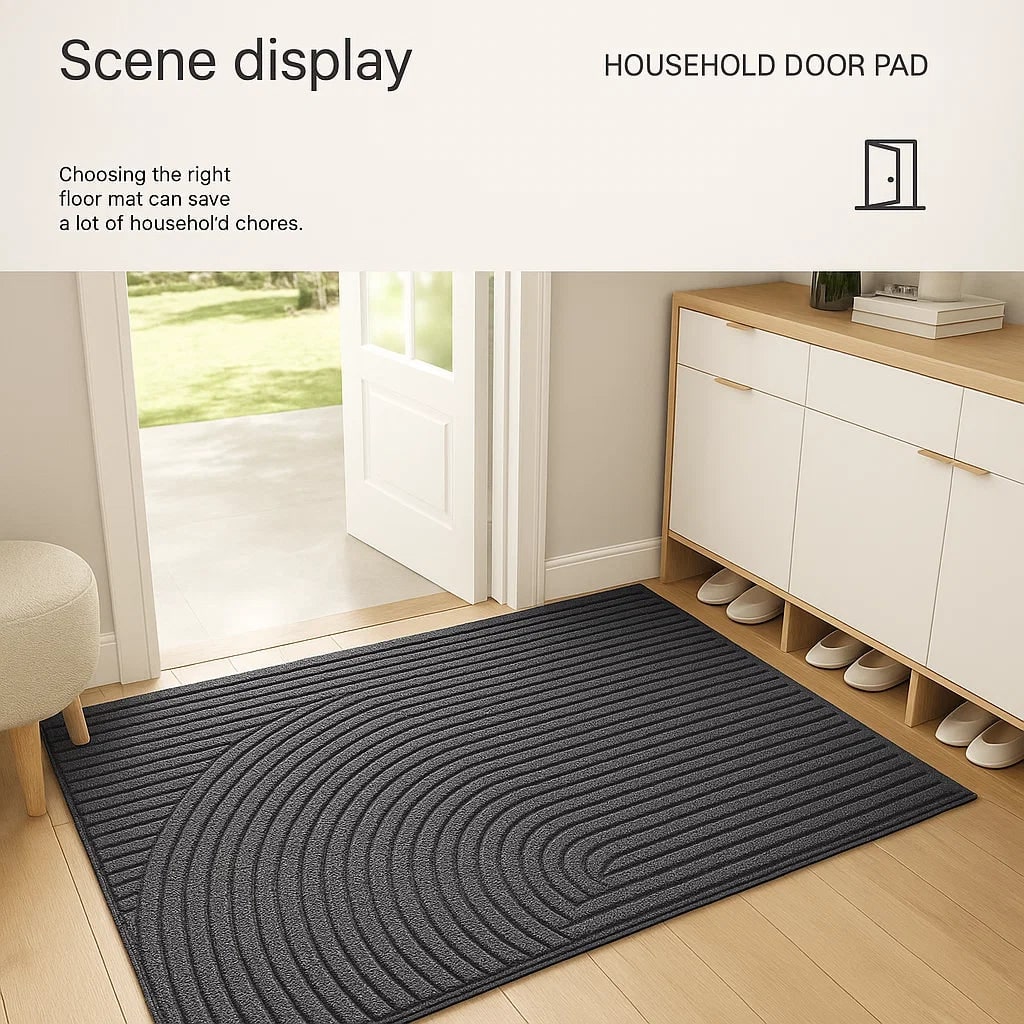 Entryway Doormat with Non-Slip Ribbed Texture and Dirt-Trapping Design - Image 9