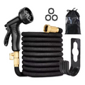 Expandable Garden Hose with 8-Pattern Spray Nozzle Brass Fittings and Storage Hanger - Image 17
