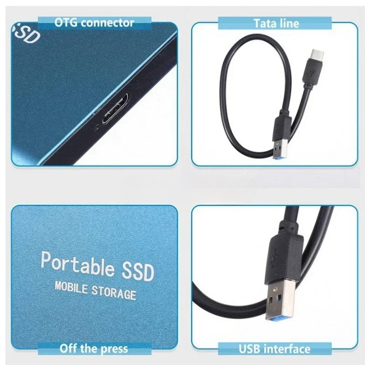 External SSD Portable Solid State Drive with USB-C Cable for Fast File Transfer - Image 7