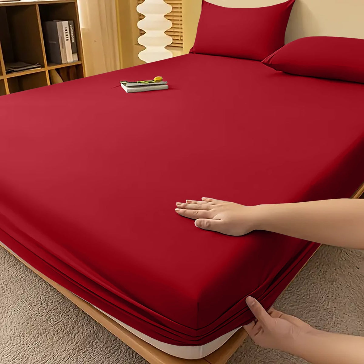 Extra Deep Fitted Bed Sheet with Wrinkle-Resistant Smooth Finish and Pocket Design - Image 13