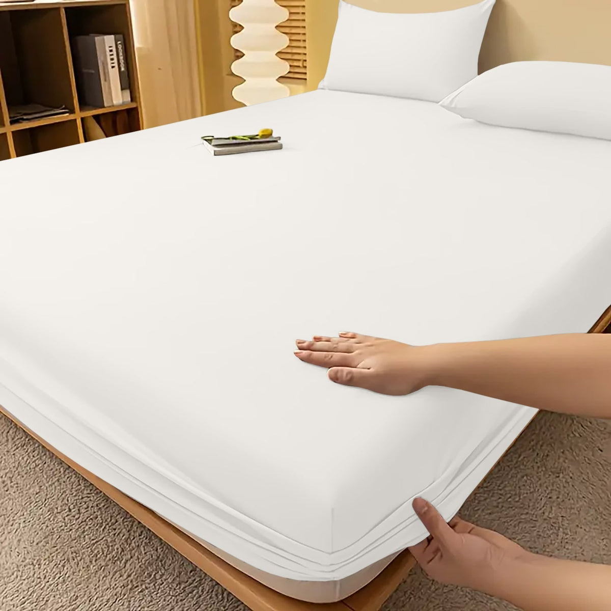Extra Deep Fitted Bed Sheet with Wrinkle-Resistant Smooth Finish and Pocket Design - Image 25
