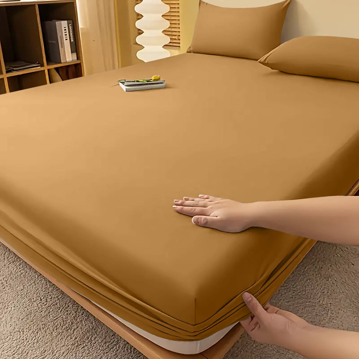 Extra Deep Fitted Bed Sheet with Wrinkle-Resistant Smooth Finish and Pocket Design - Image 29