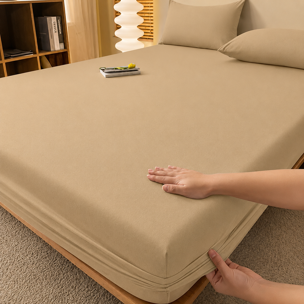 Extra Deep Fitted Bed Sheet with Wrinkle-Resistant Smooth Finish and Pocket Design - Image 51
