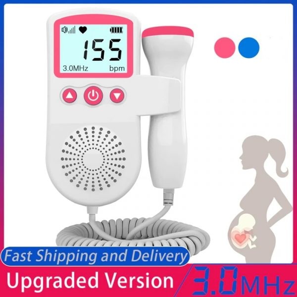 Fetal Heart Rate Monitor Doppler with Lcd Screen and Heartbeat Detection for Pregnancy - Image 6