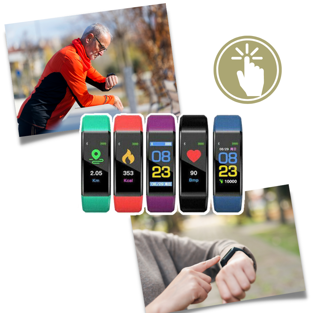 Fitness Tracker with Heart Rate Monitor Activity and Step Tracking Large Display - Image 4