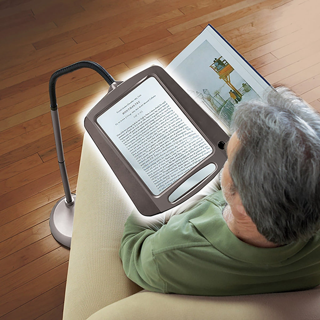 Floor Lamp Magnifying Glass with LED Light and Adjustable Gooseneck for Reading - Image 3
