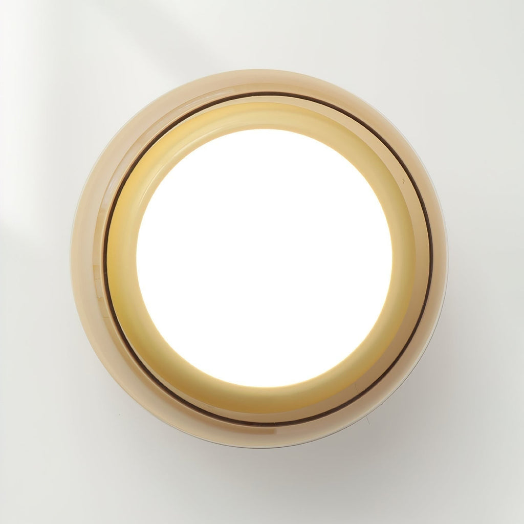 Flush Mount Ceiling Light with Amber Glass Shade Integrated LED - Image 11