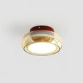 Flush Mount Ceiling Light with Amber Glass Shade Integrated LED - Image 16