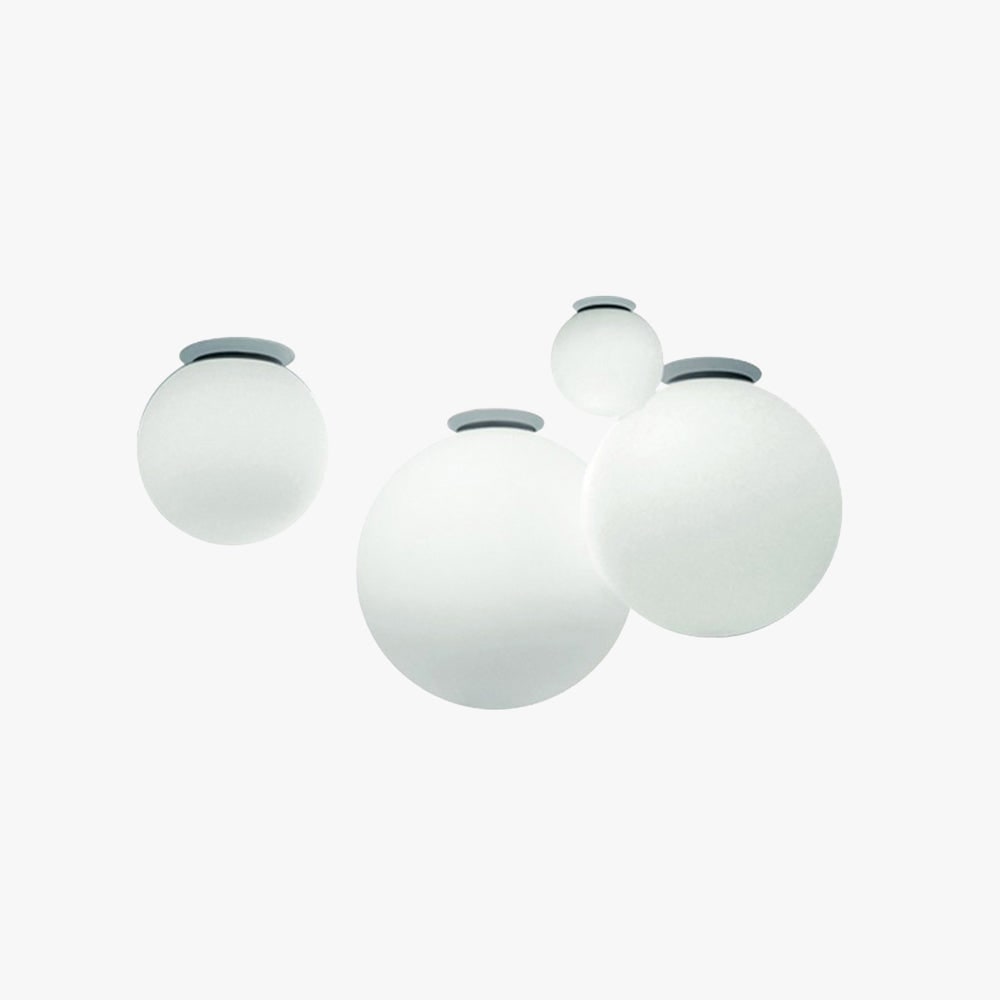 Flush Mount Ceiling Light with Frosted Glass Globe Sphere for Bedroom Hallway Modern Lighting - Image 1