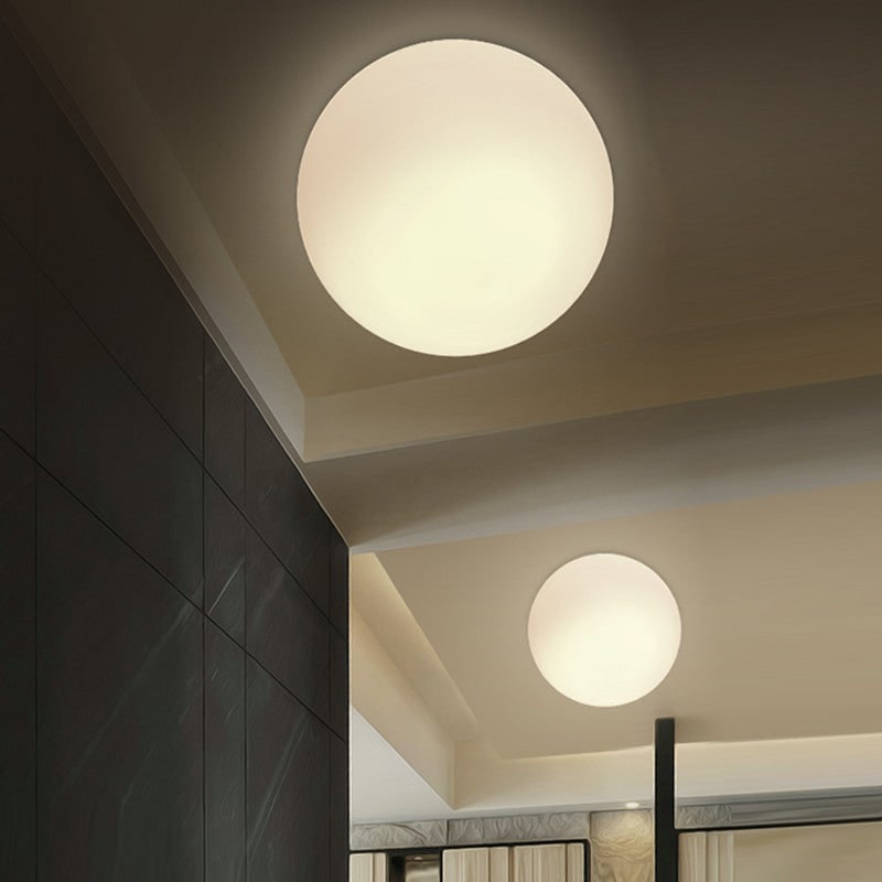 Flush Mount Ceiling Light with Frosted Glass Globe Sphere for Bedroom Hallway Modern Lighting - Image 4