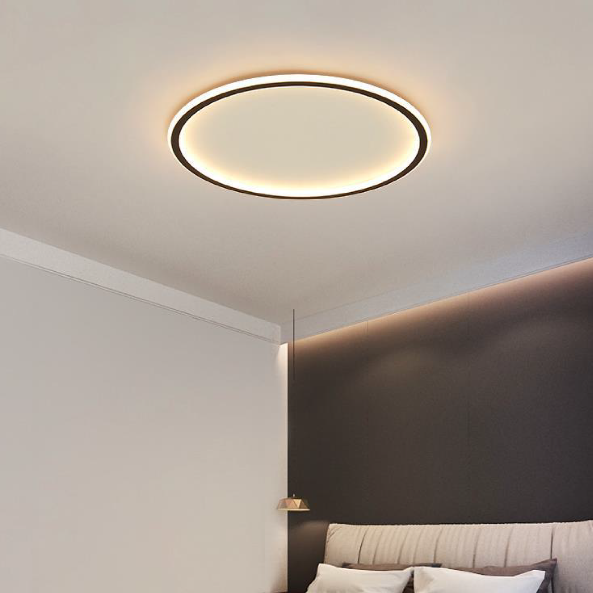 Flush Mount Ceiling Light with Integrated LED Ring Design and Modern Minimalist - Image 4