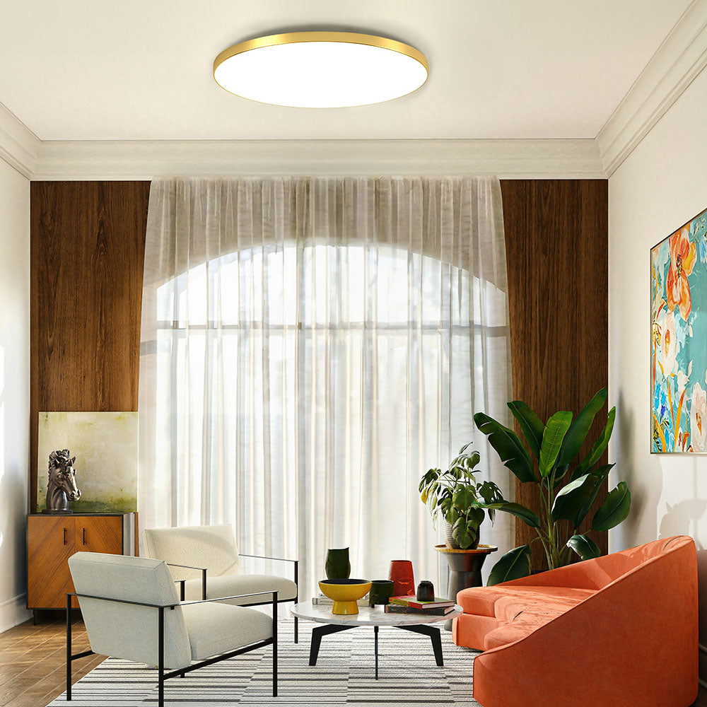 Flush Mount Ceiling Light with Round LED Fixture and Sleek Low Profile Design - Image 15