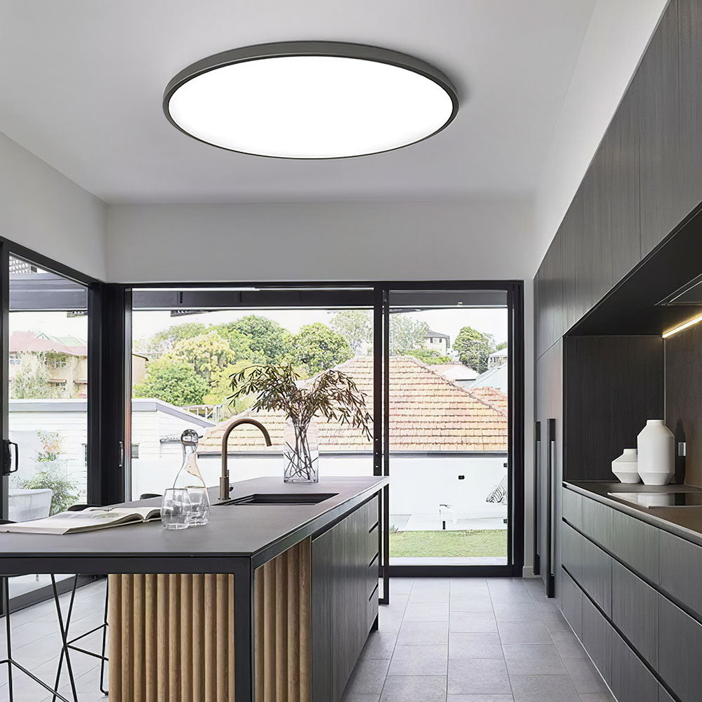 Flush Mount Ceiling Light with Round LED Fixture and Sleek Low Profile Design - Image 4
