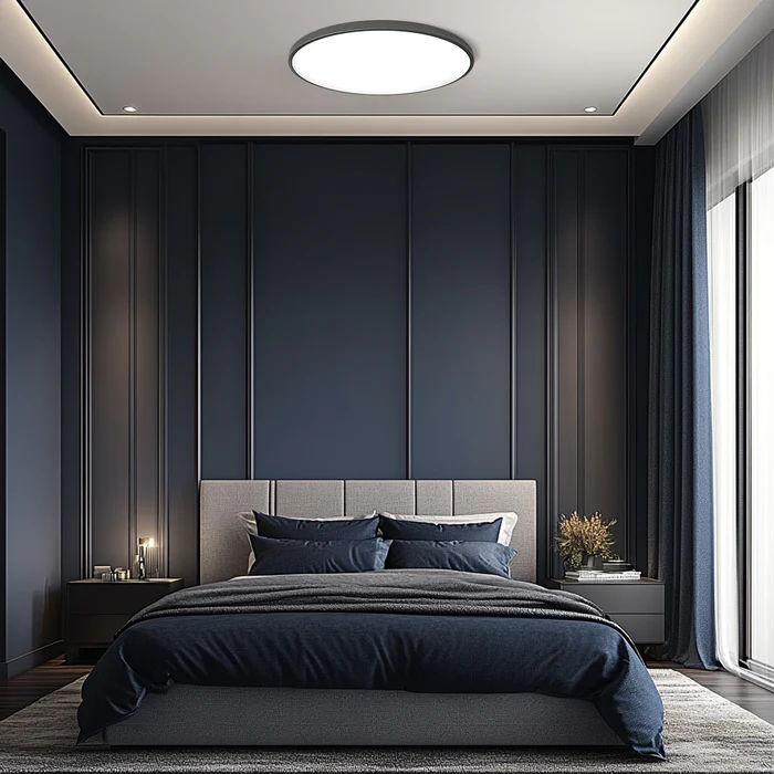 Flush Mount Ceiling Light with Round LED Fixture and Sleek Low Profile Design - Image 5