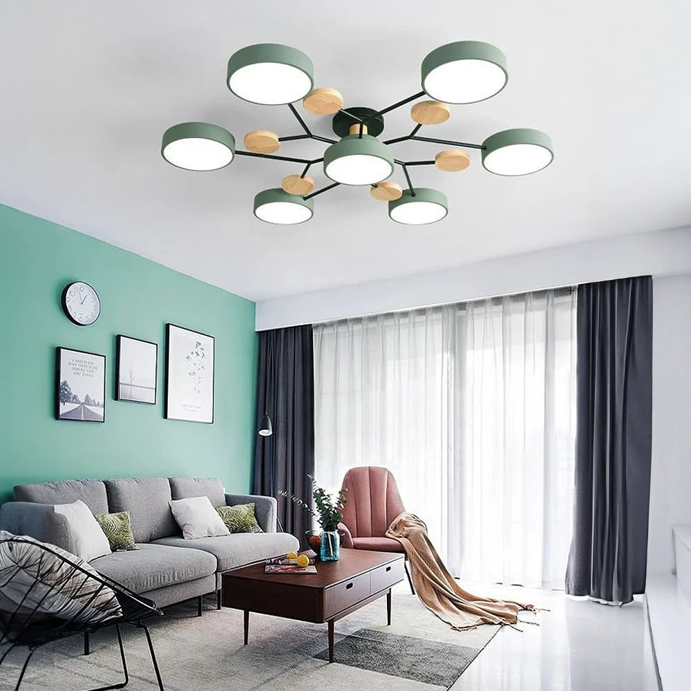 Flush Mount Ceiling Light with Semi Modern LED Multi-Light Design for Hallway Bedroom - Image 1