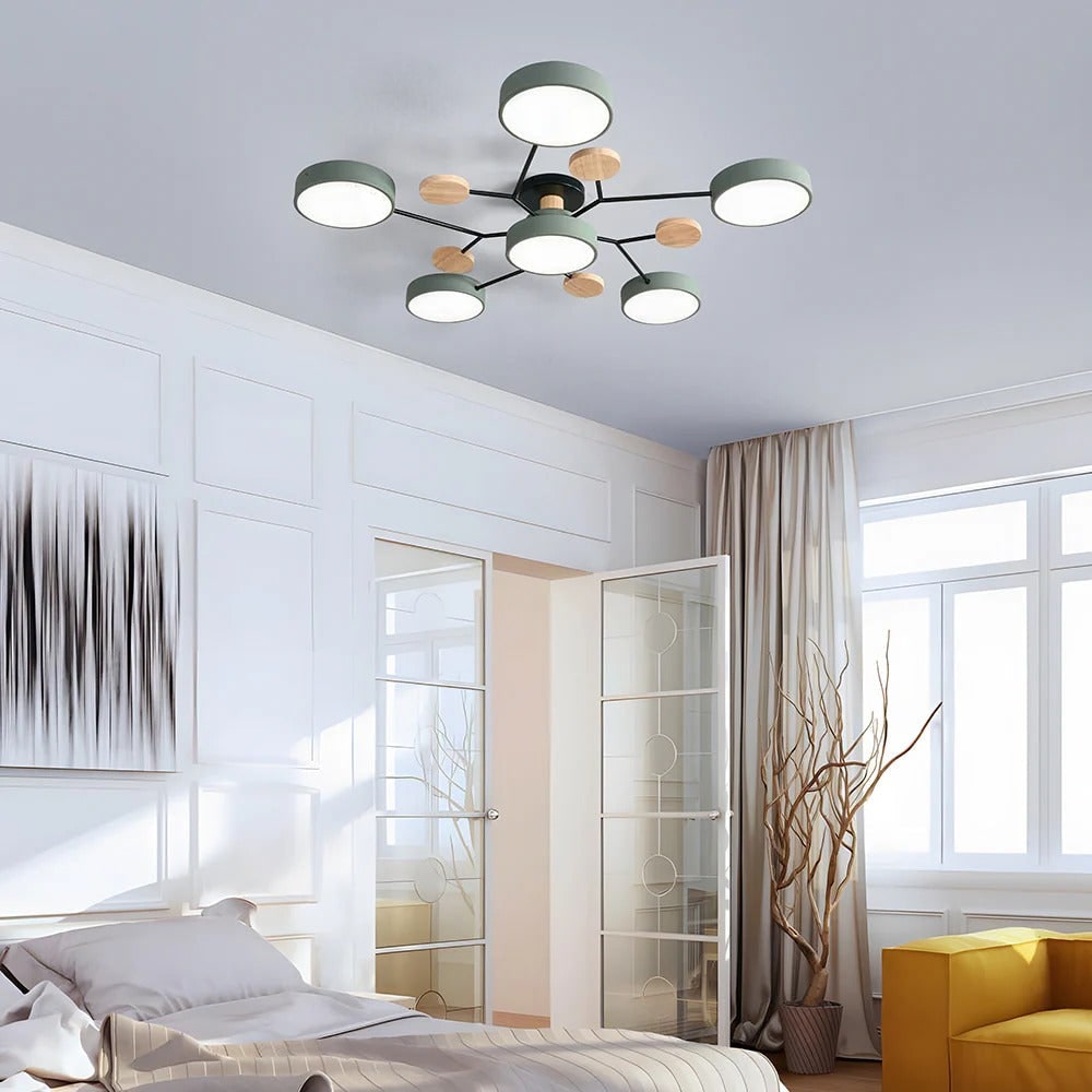 Flush Mount Ceiling Light with Semi Modern LED Multi-Light Design for Hallway Bedroom - Image 10