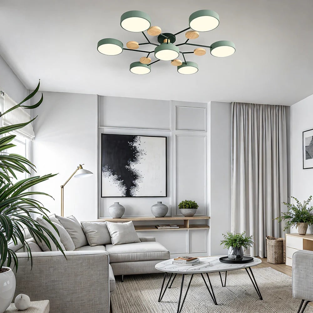 Flush Mount Ceiling Light with Semi Modern LED Multi-Light Design for Hallway Bedroom - Image 11
