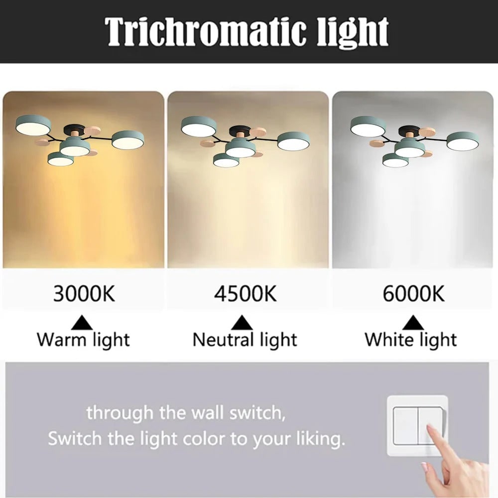 Flush Mount Ceiling Light with Semi Modern LED Multi-Light Design for Hallway Bedroom - Image 13