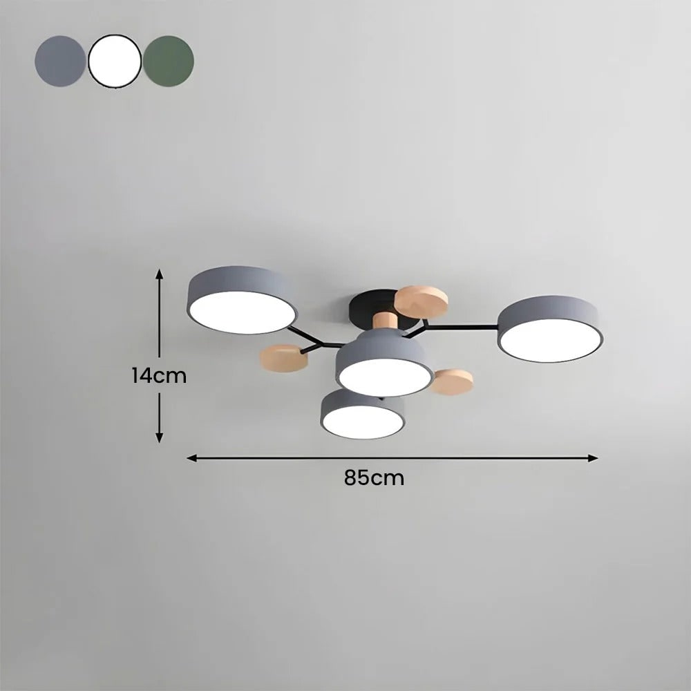 Flush Mount Ceiling Light with Semi Modern LED Multi-Light Design for Hallway Bedroom - Image 15